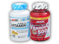 Vitamin D3 4000IU 90tob + Vitamin c 500